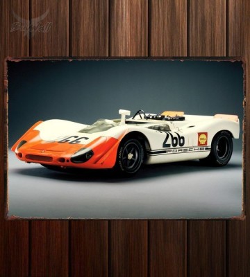 Металлическая табличка Porsche 908 02 Spyder